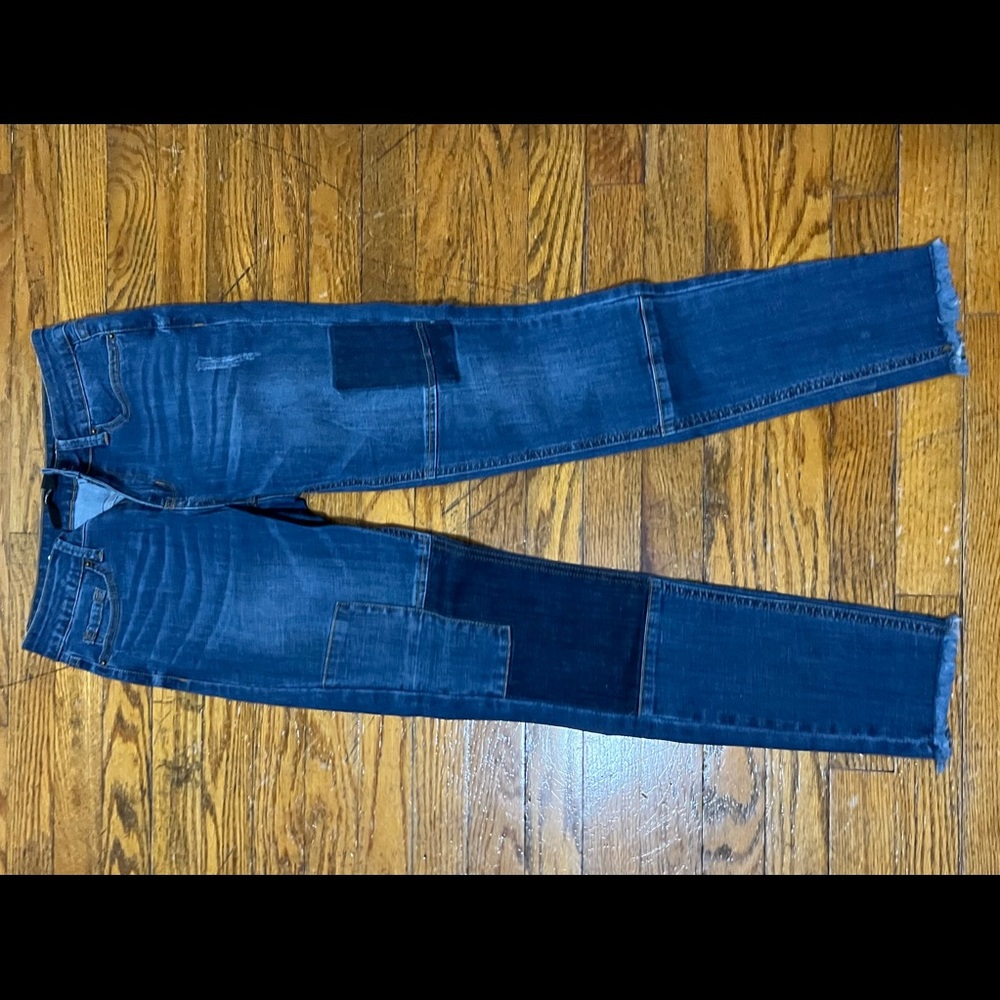 Harper denim patchwork skinny jeans, Size 27
